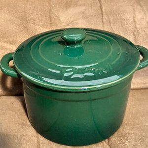 PARINI 1 Quart Green Flameproof Casserole Baking Dish With Lid